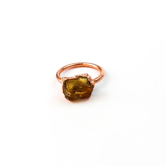 Large Citrine Solitaire Ring