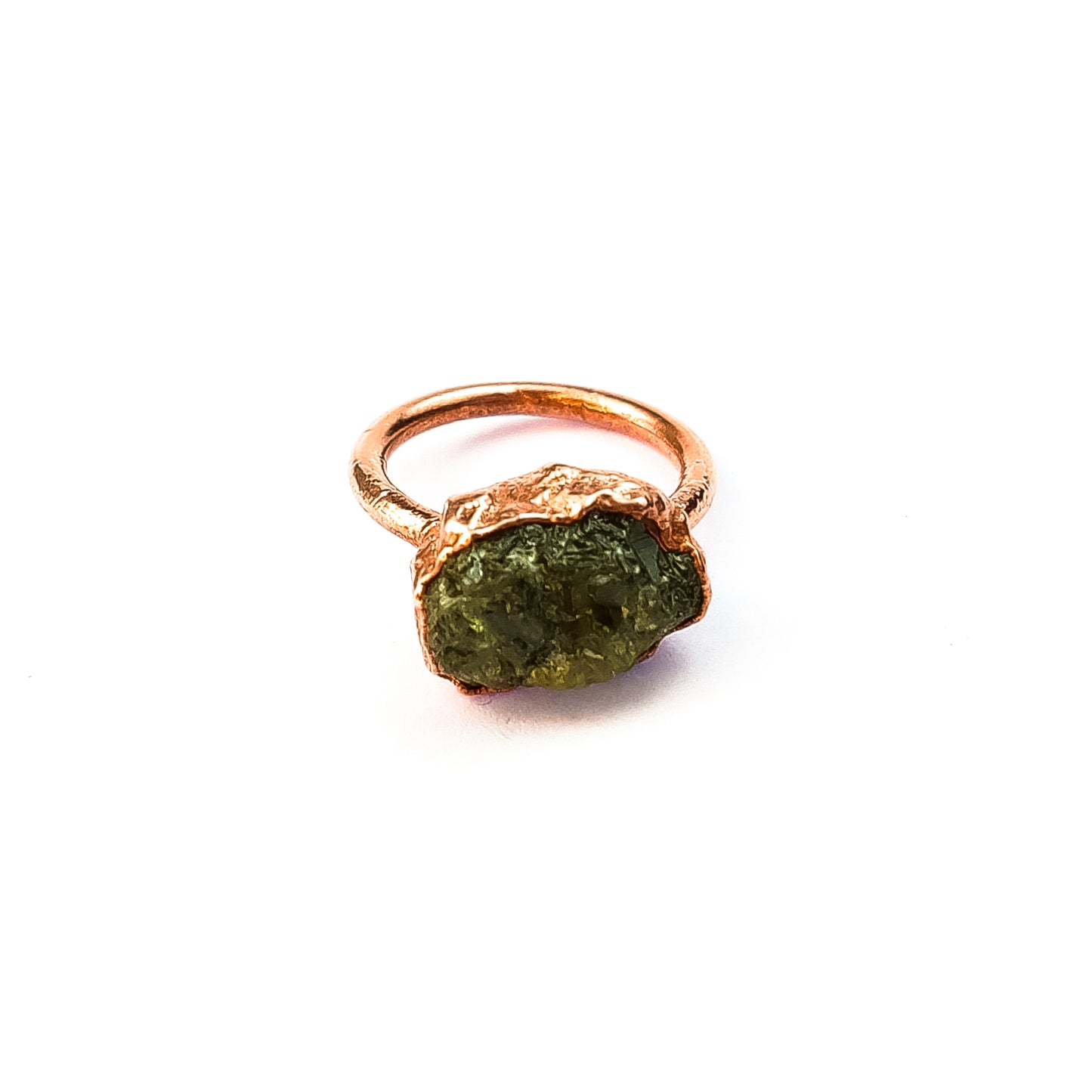 Large Green Garnet Solitaire Ring