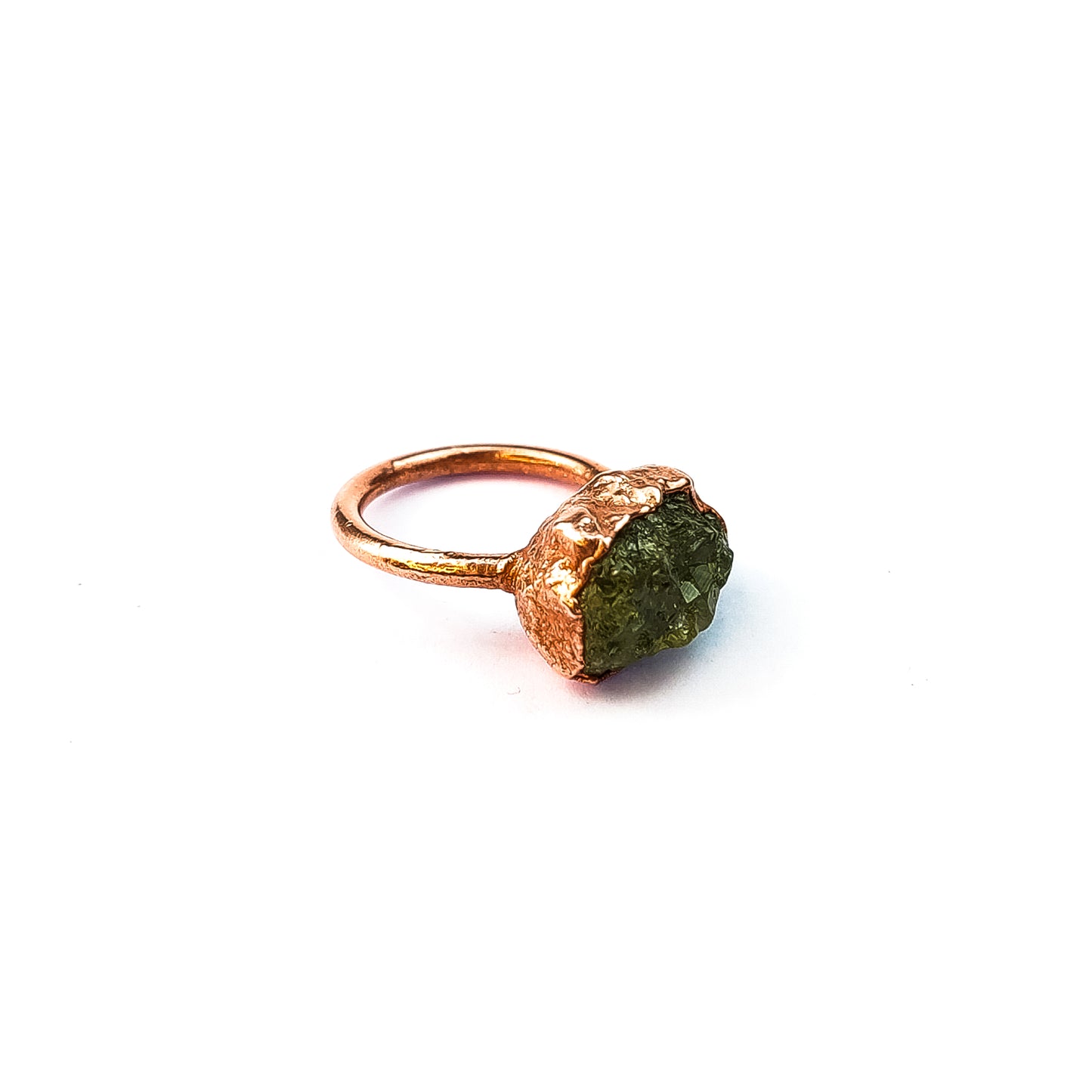 Large Green Garnet Solitaire Ring