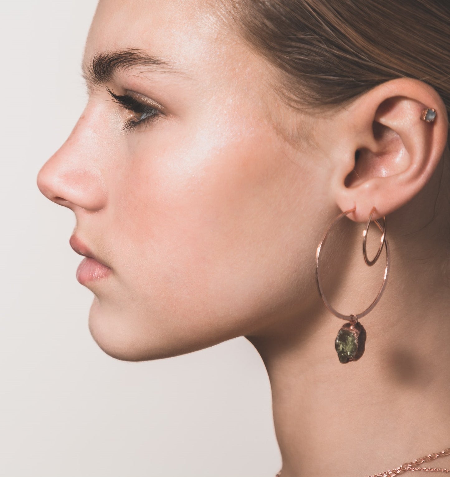 Gemstone Hoops