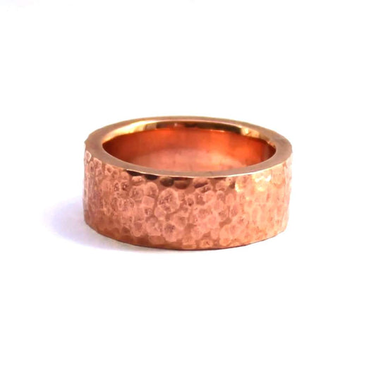 Flat Hammered Ring