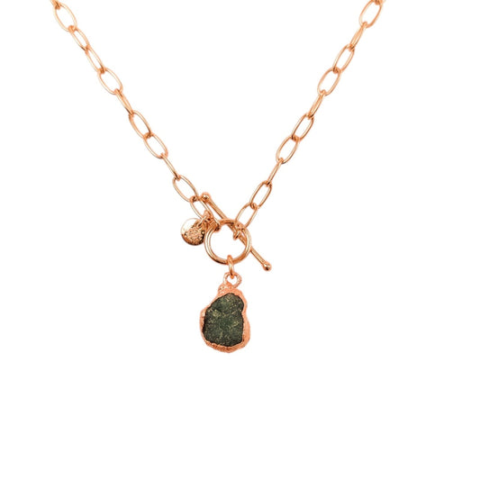 Large Emerald Toggle Clasp Necklace