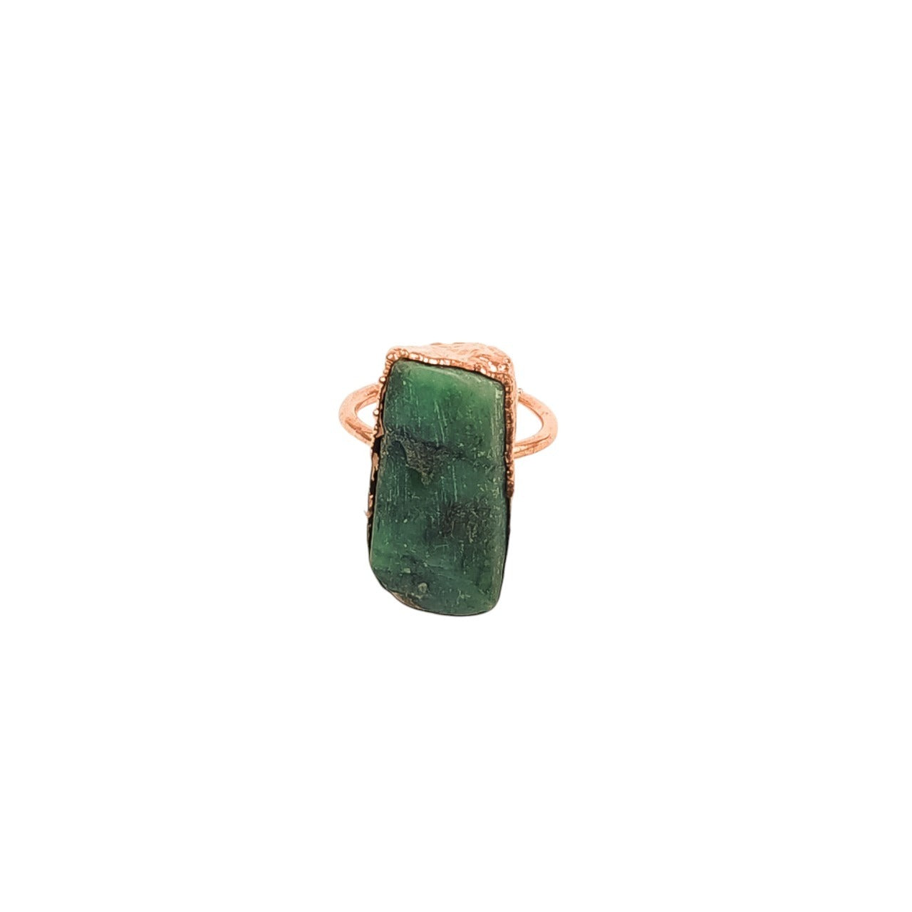 X Large Emerald Solitaire Ring, Vertical (May birthstone)