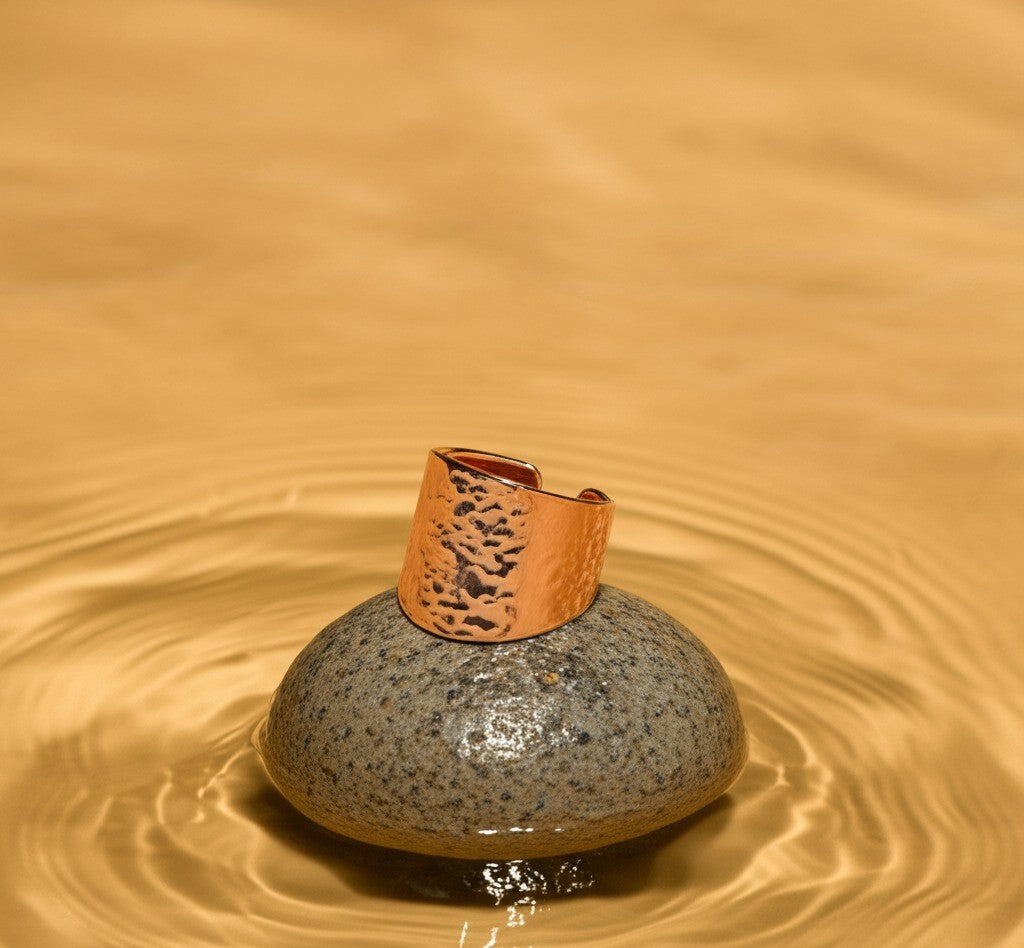 Wide Ripple Ring