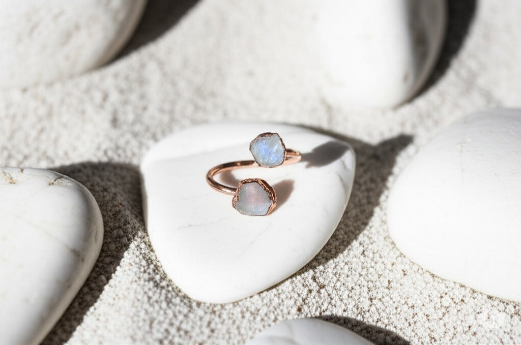 Small Open Moonstone Ring