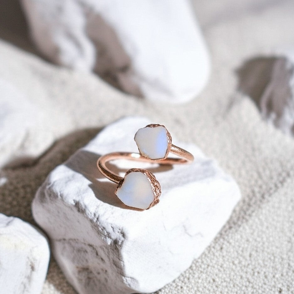 Small Open Moonstone Ring