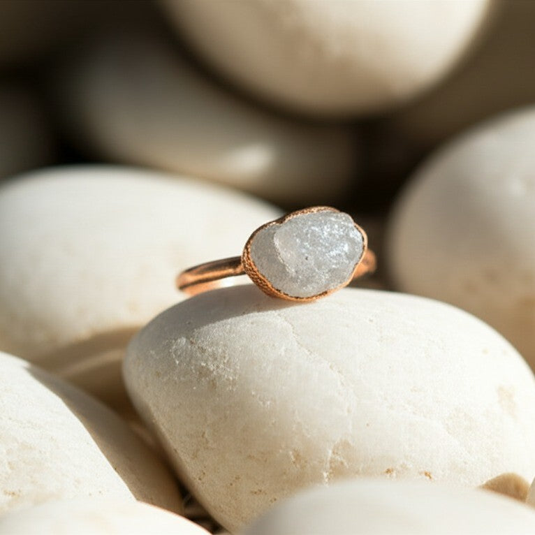 Large Moonstone Solitaire Ring