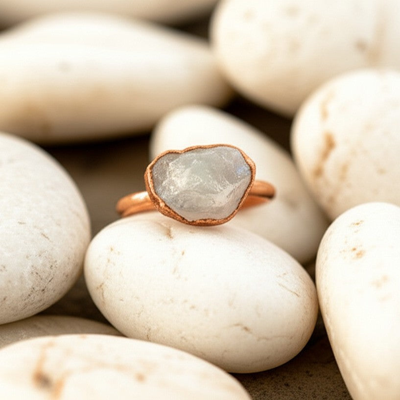 Large Moonstone Solitaire Ring
