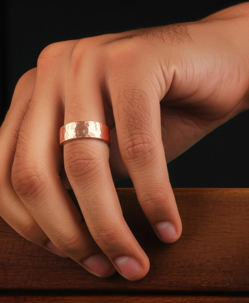 Flat Hammered Ring