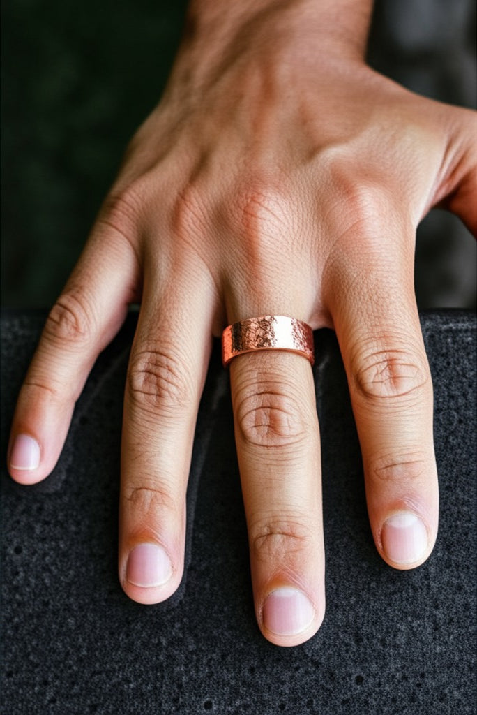 Flat Hammered Ring