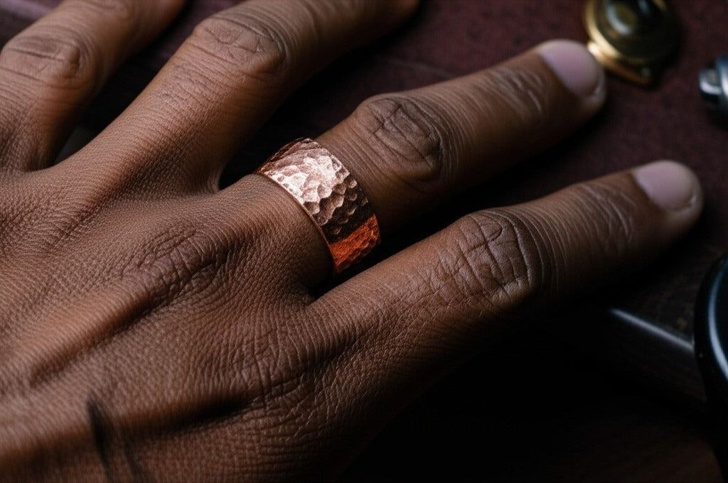 Flat Hammered Ring