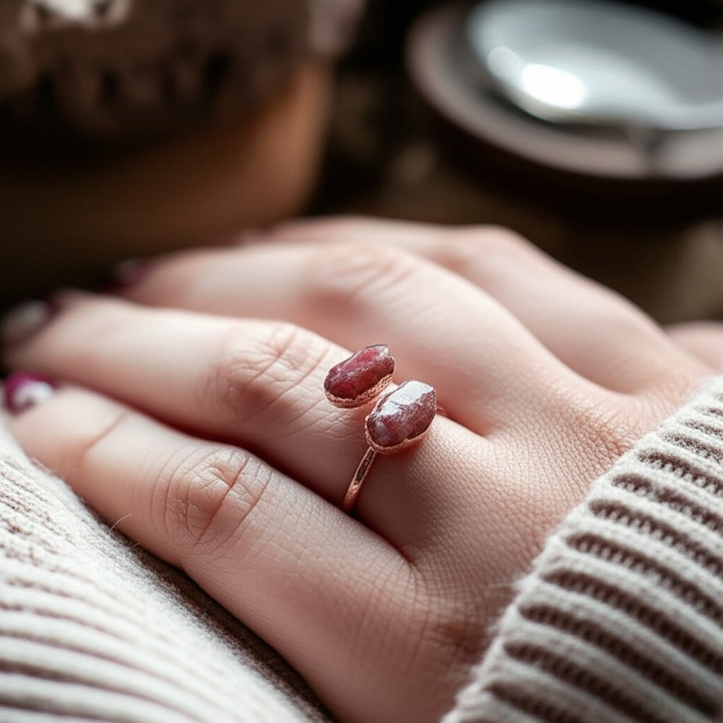 Large Open Ruby Ring