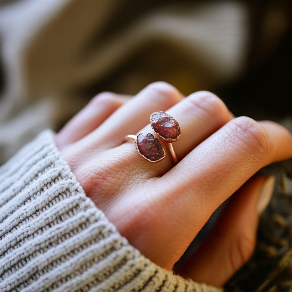 Large Open Ruby Ring