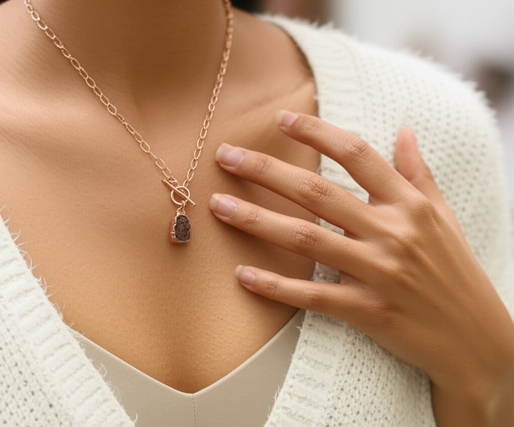 Large Ruby Toggle Clasp Necklace