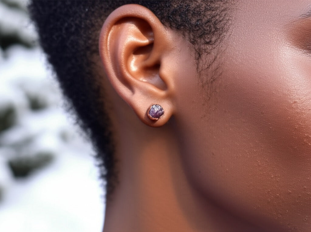 Large Ruby Studs