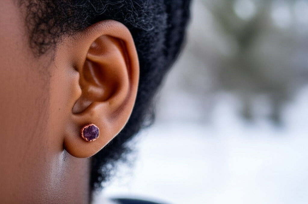 Large Ruby Studs