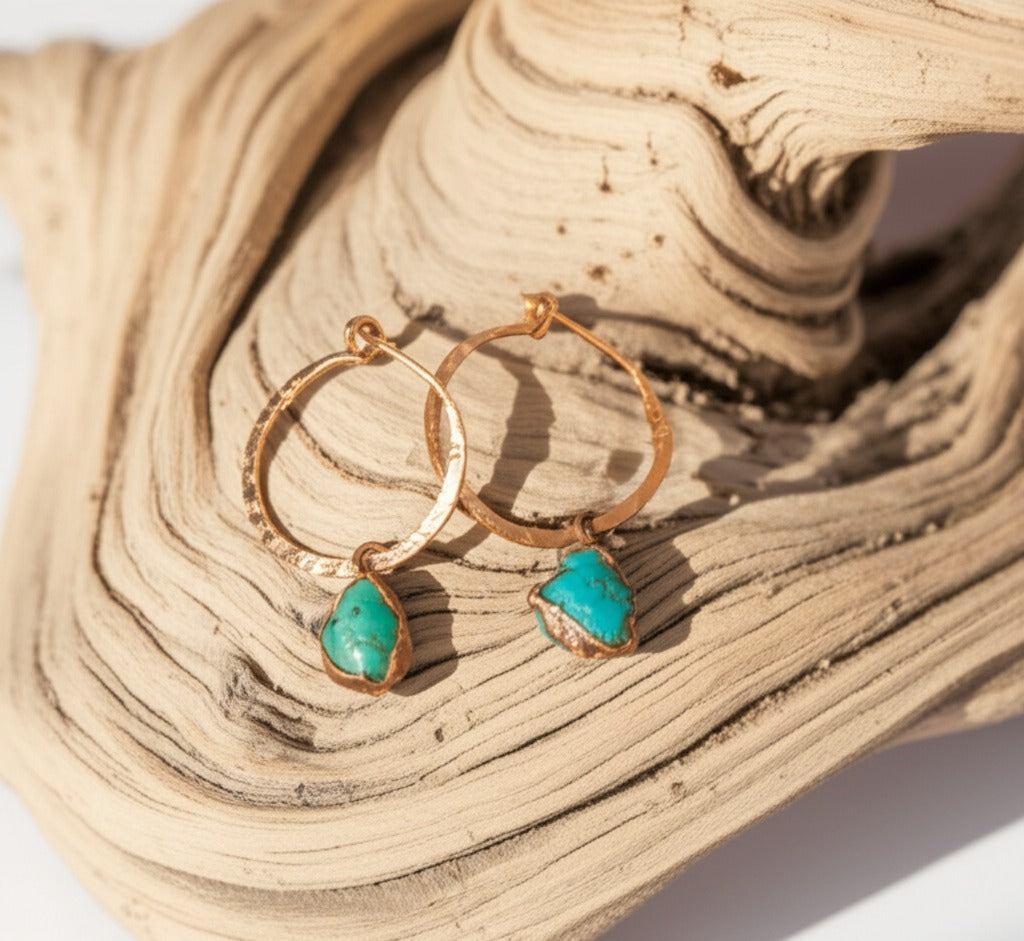 Gemstone Hoops