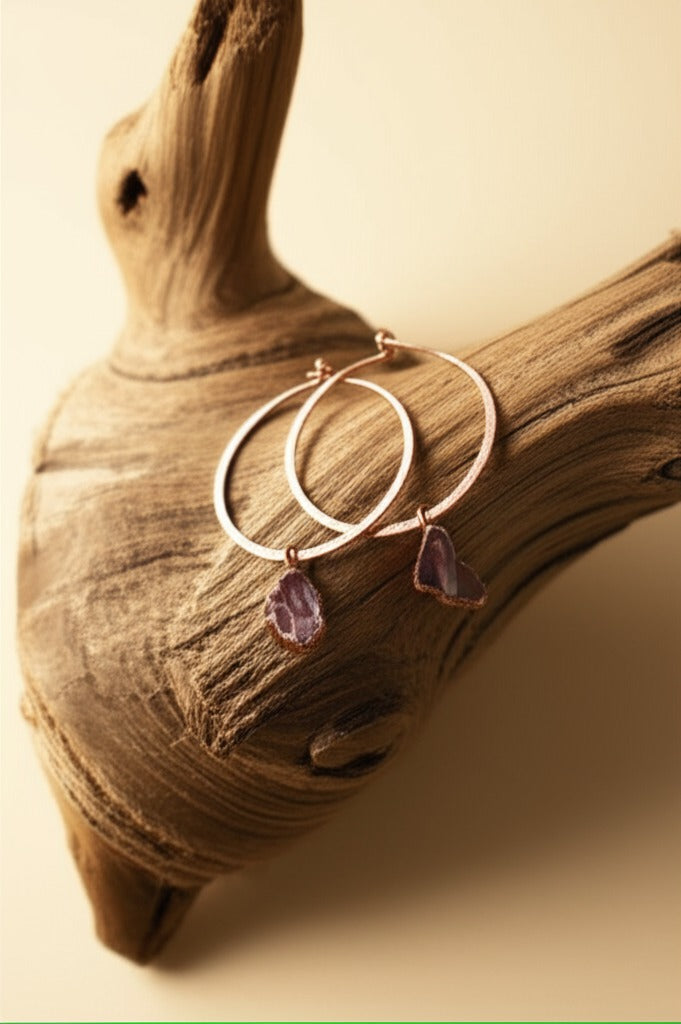 Gemstone Hoops