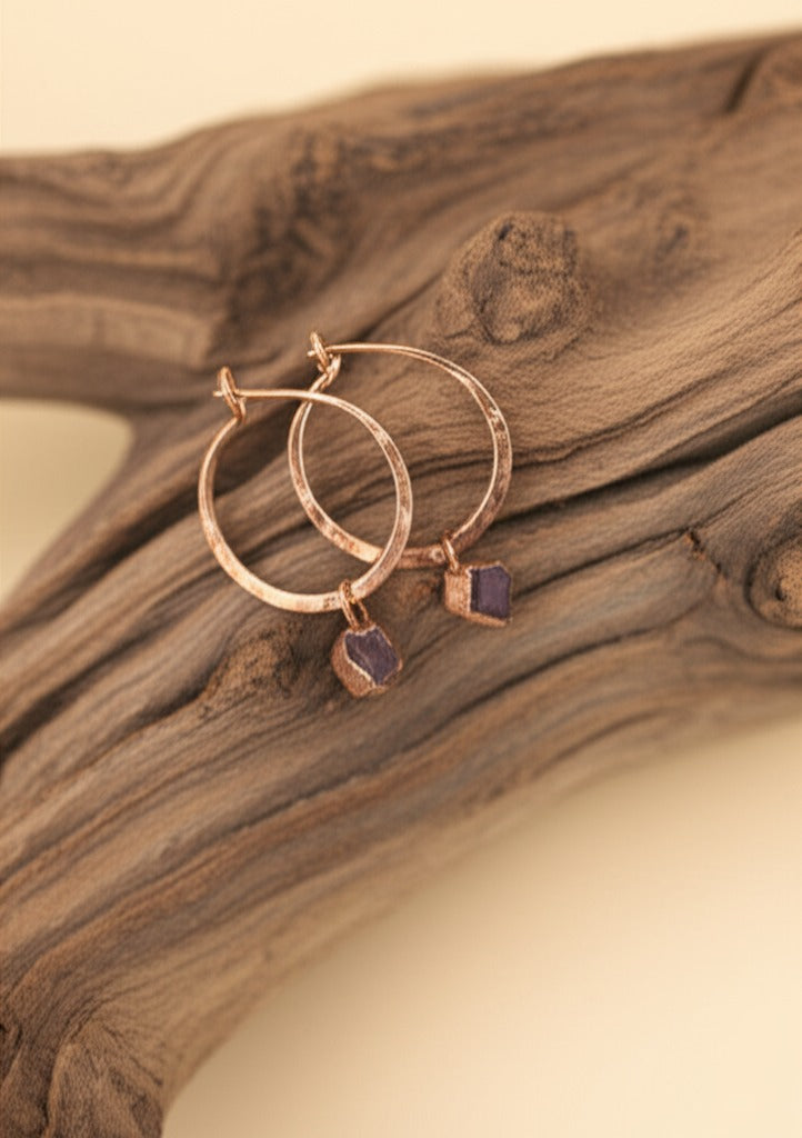Gemstone Hoops