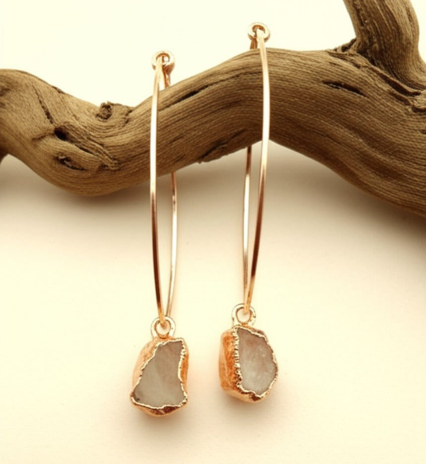 Gemstone Hoops
