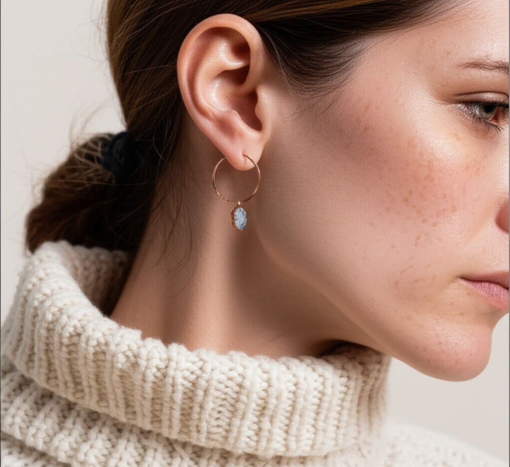 Gemstone Hoops
