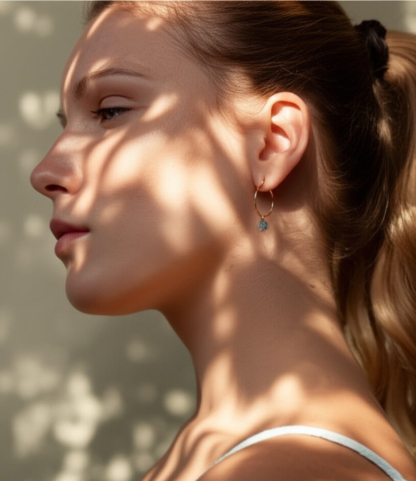 Gemstone Hoops