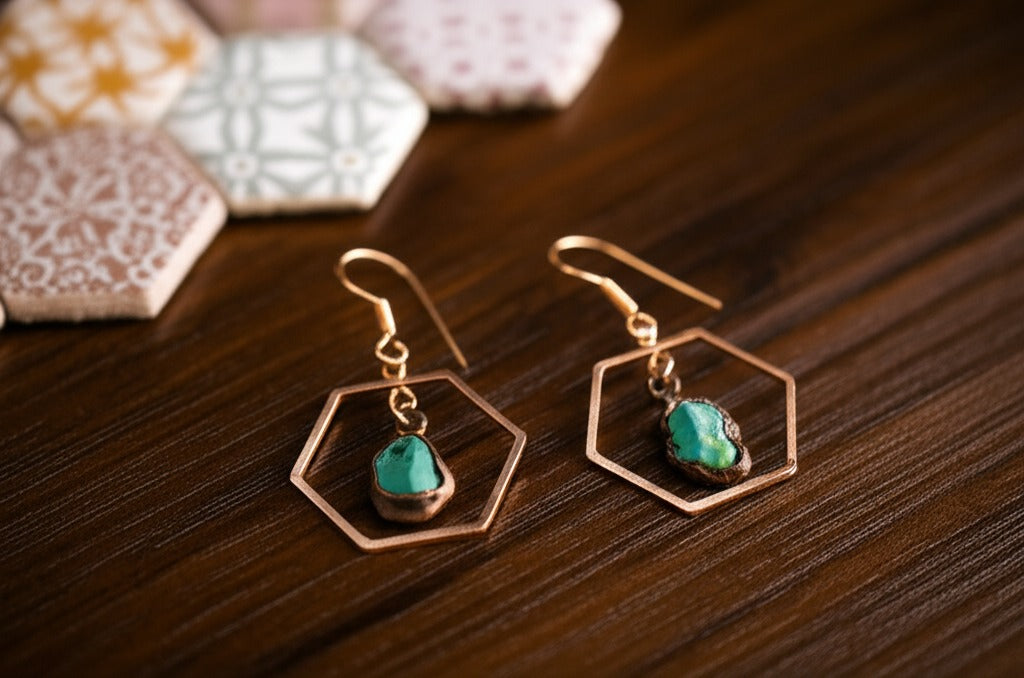 Hexagon Earrings