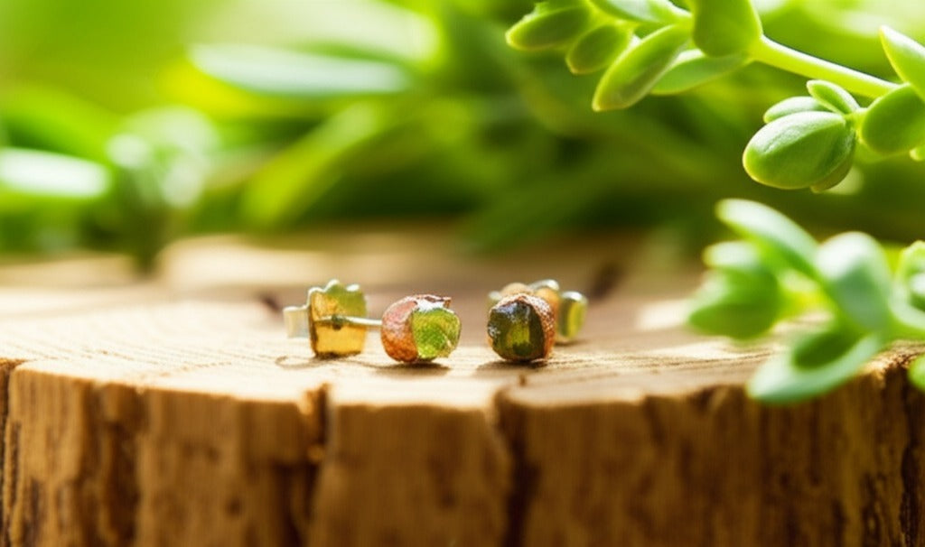 Small Peridot Studs