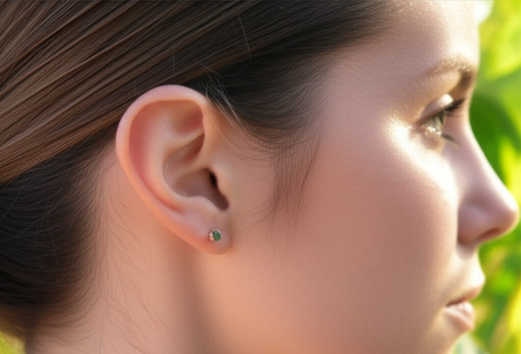 Small Peridot Studs