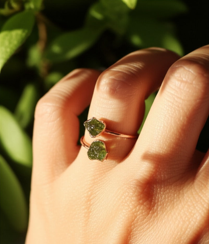 Small Open Peridot Ring