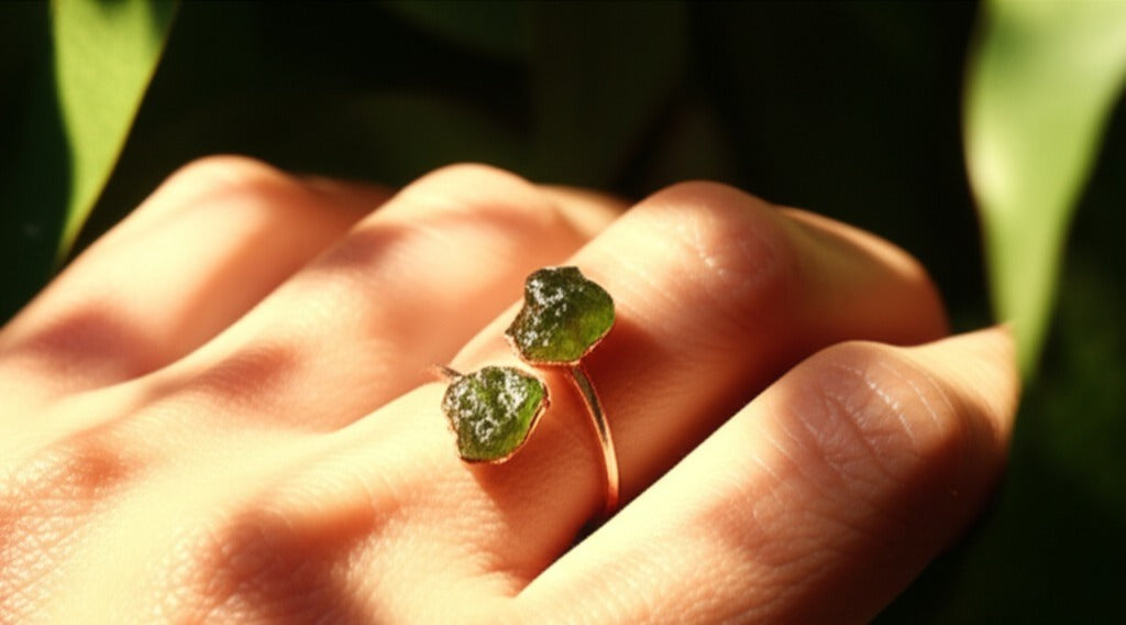 Small Open Peridot Ring