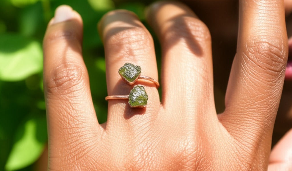 Small Open Peridot Ring