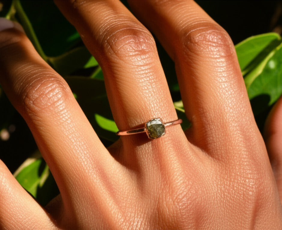 Small Peridot Solitaire Ring