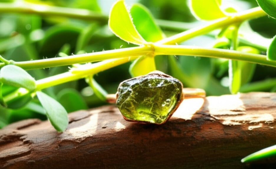 Large Peridot Solitaire Ring