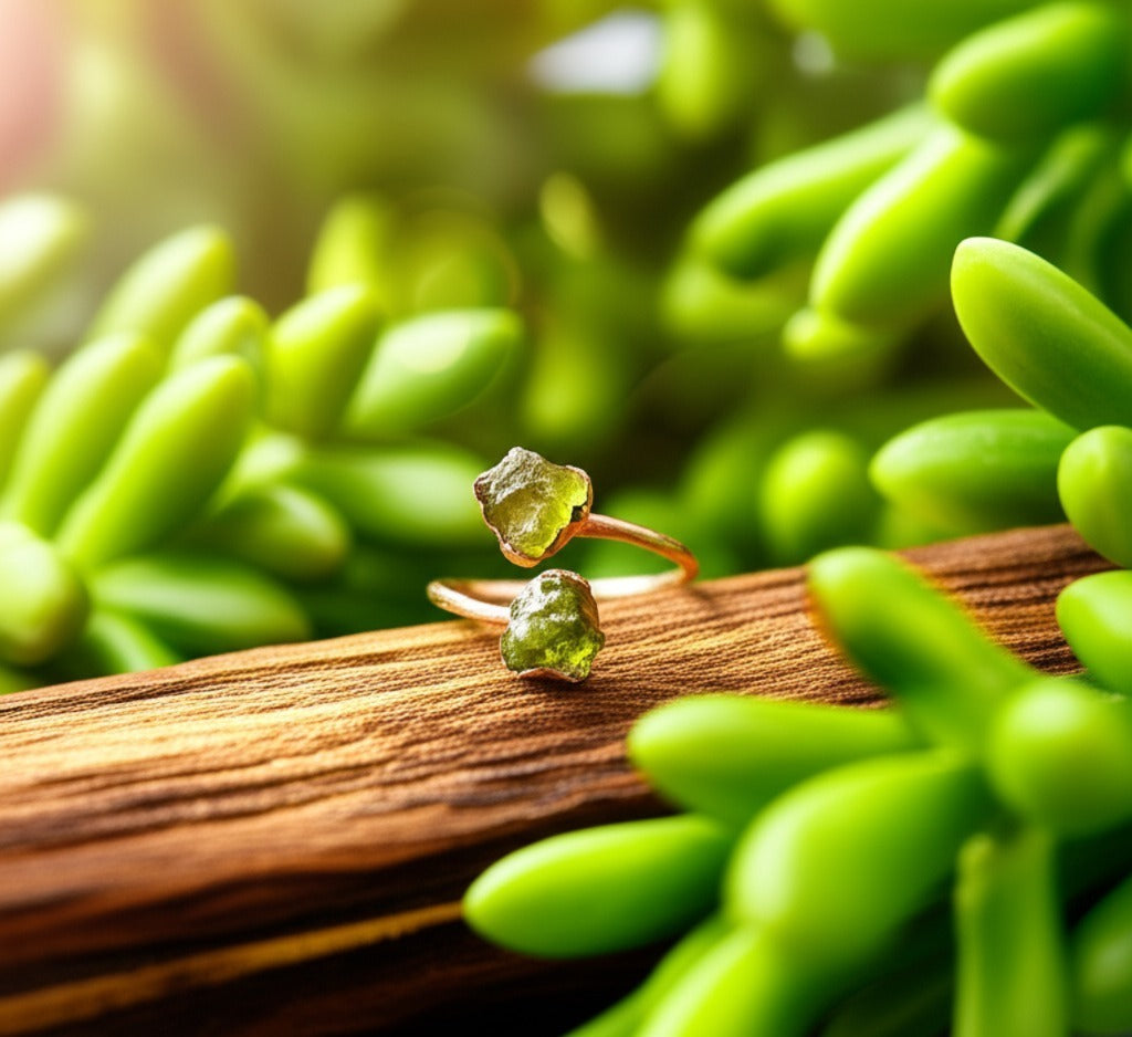 Small Open Peridot Ring