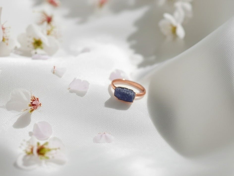 Small Sapphire Solitaire Ring