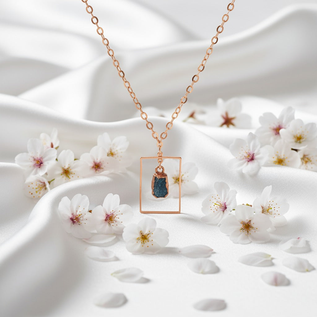 Sapphire Rectangle Necklace