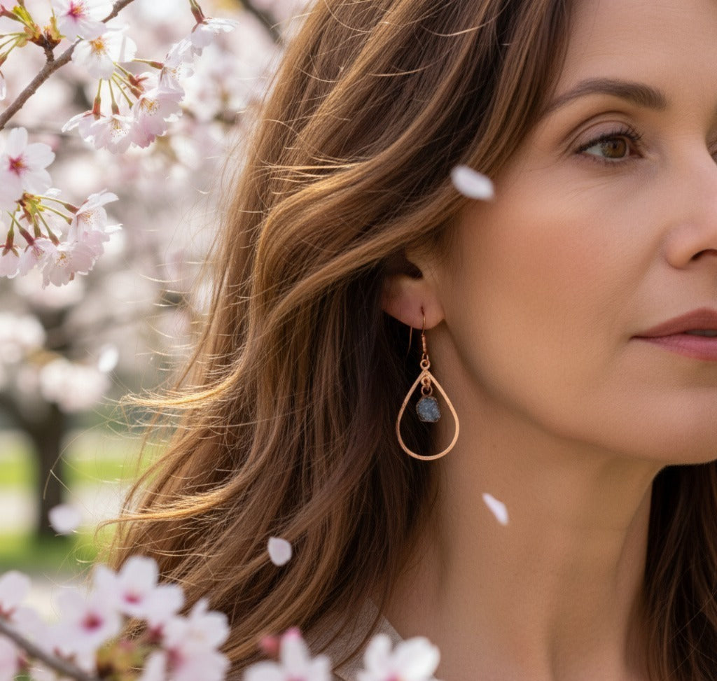 Sapphire Drop Shape Earrings