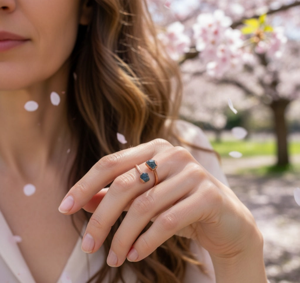 Small Open Sapphire Ring