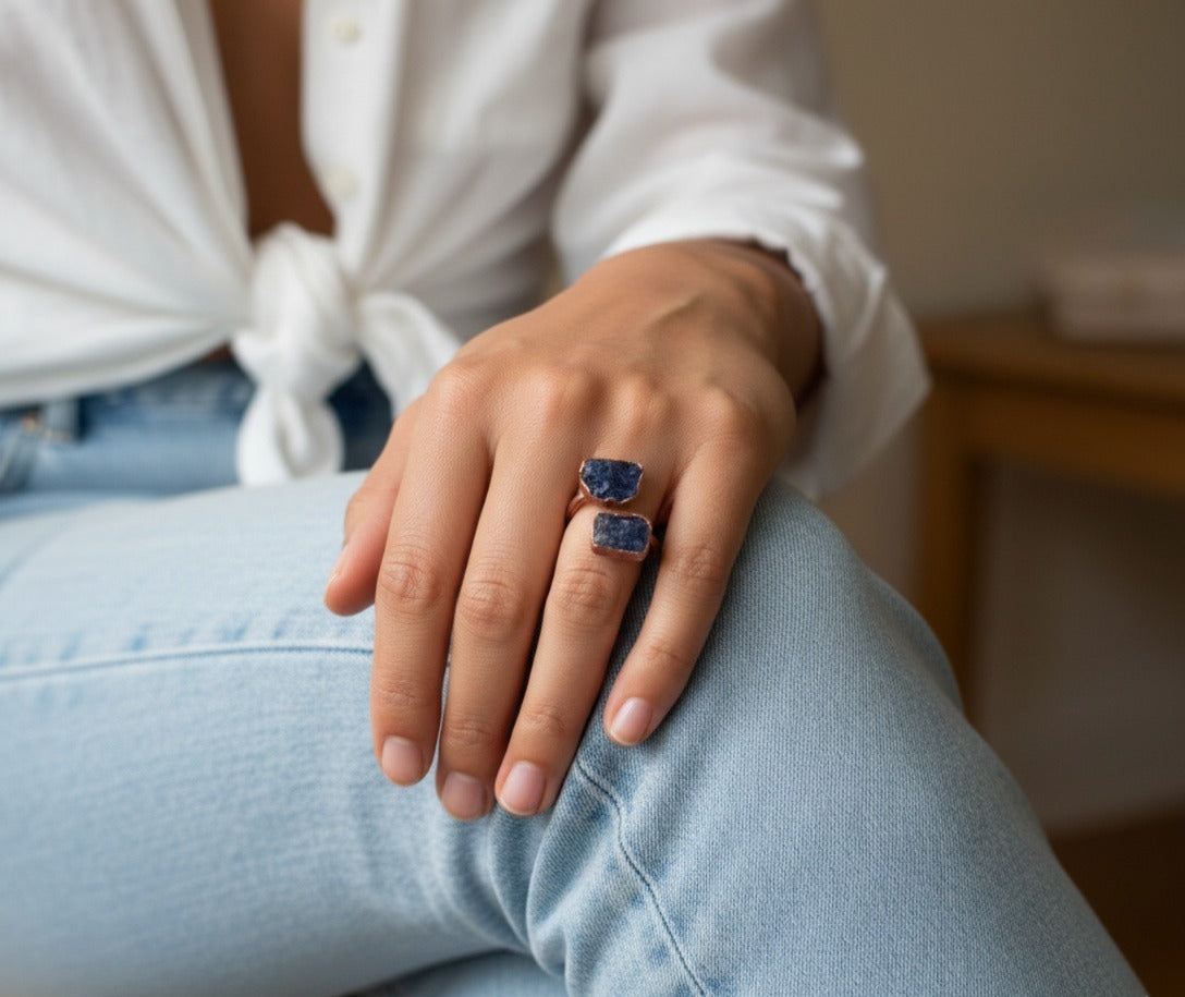 Large Open Sapphire Ring