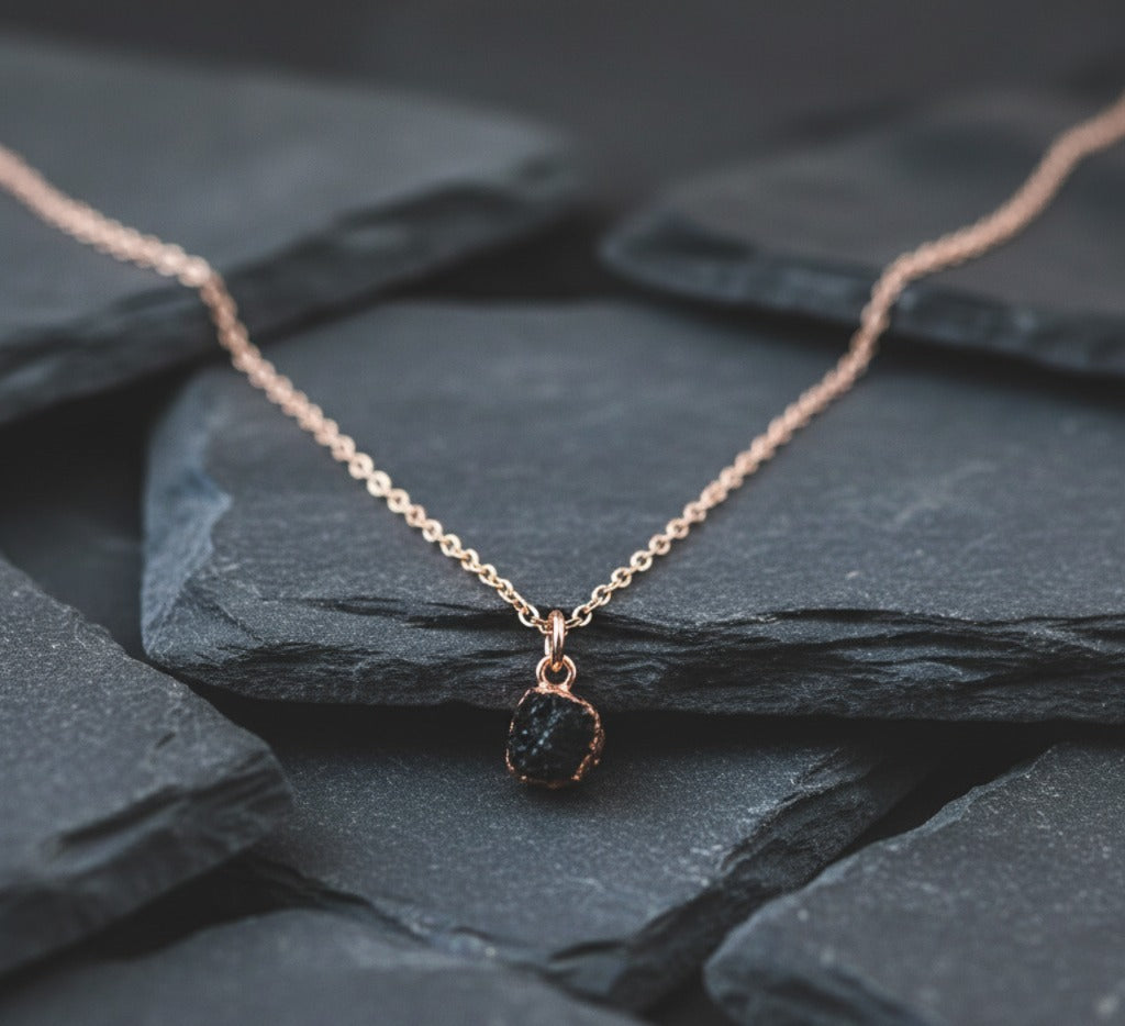 Small Black Tourmaline Necklace