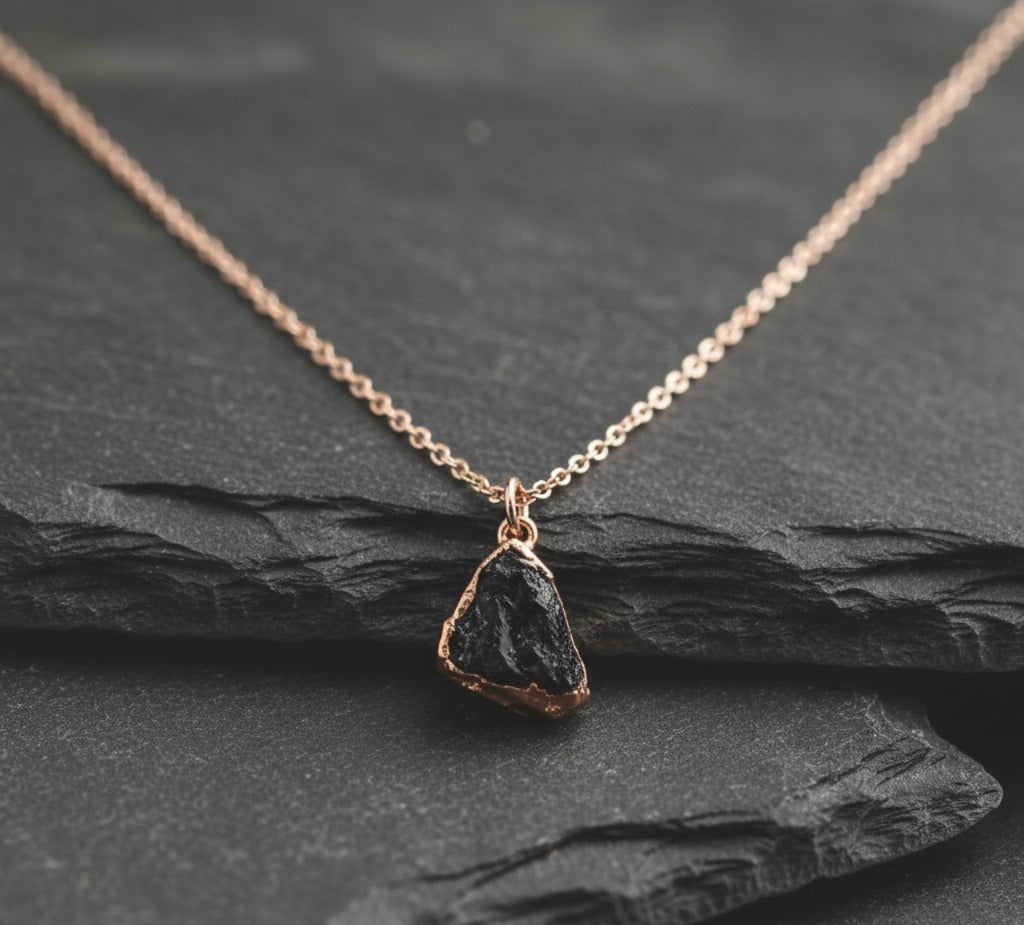 Large Black Tourmaline Necklace