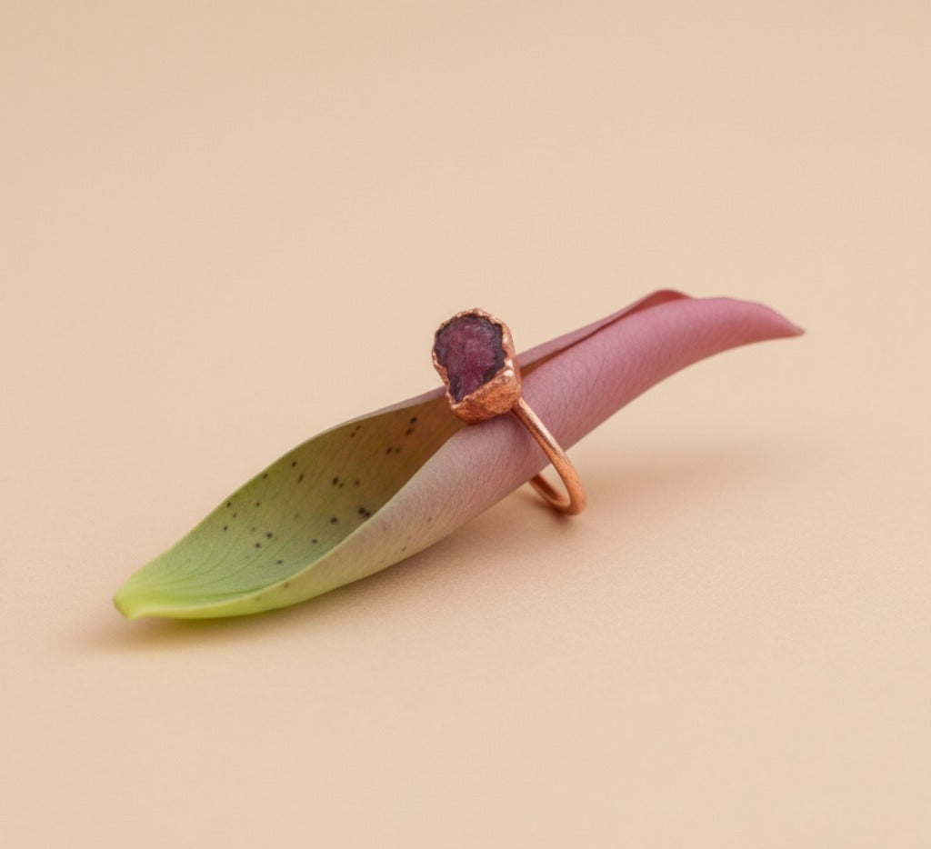 Large Pink Tourmaline Solitaire Ring