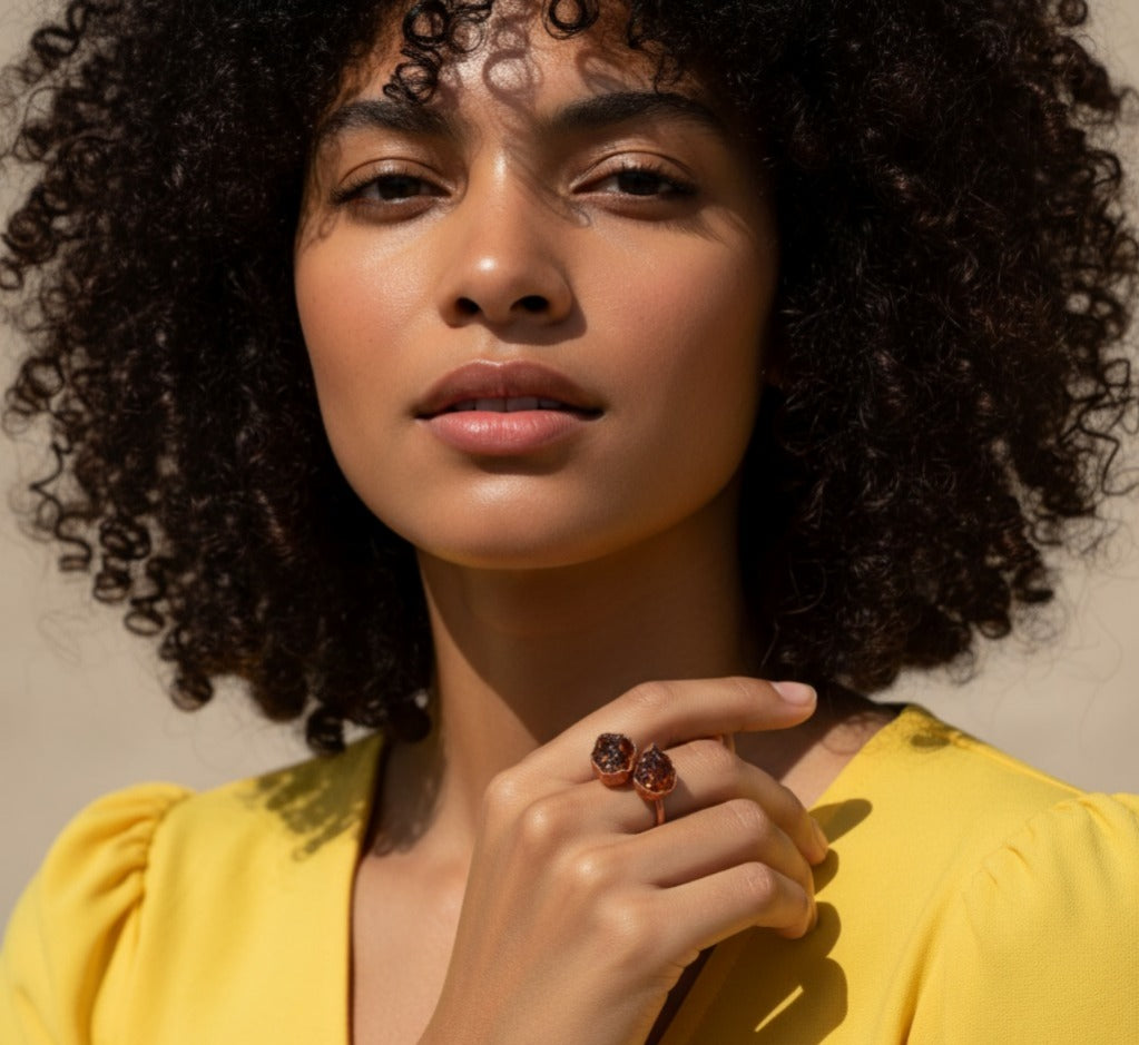 Large Open Citrine Ring