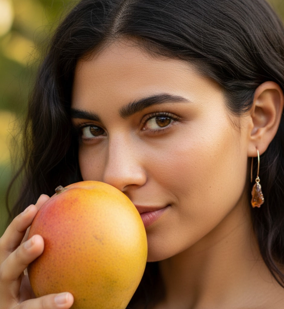 Large Citrine Long Dangly Earrings
