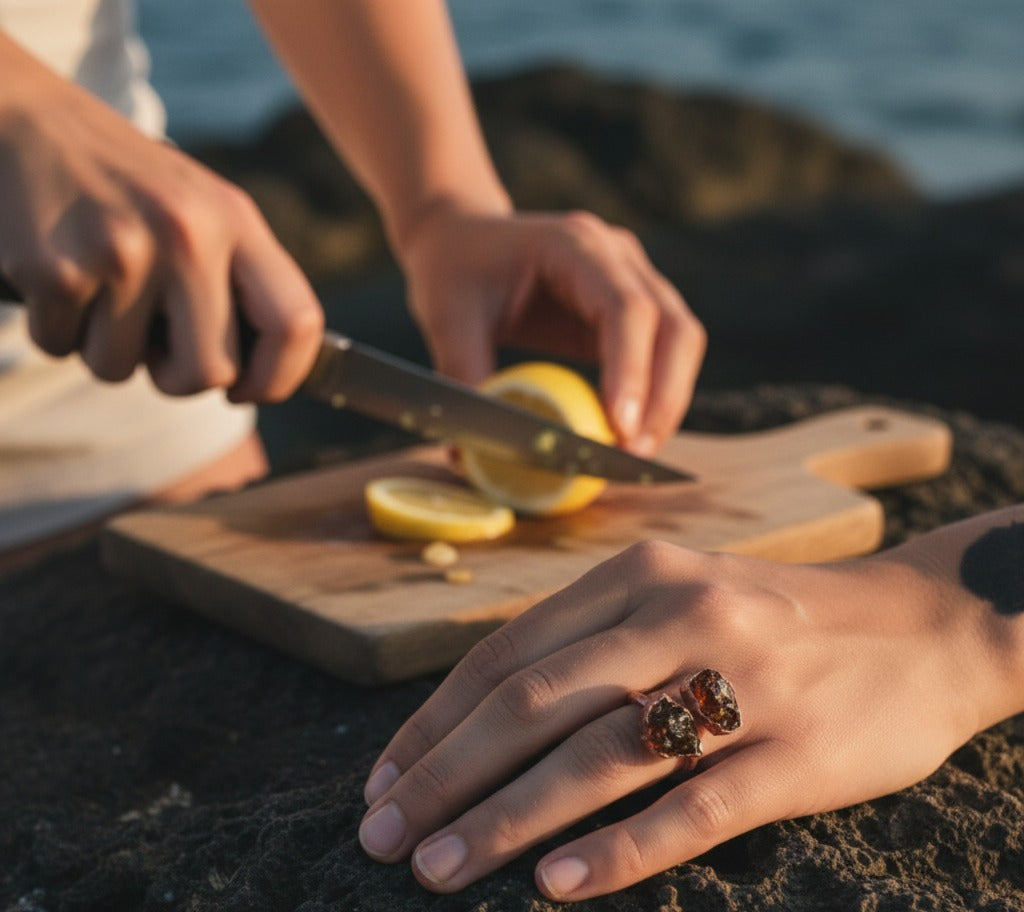 Large Open Citrine Ring