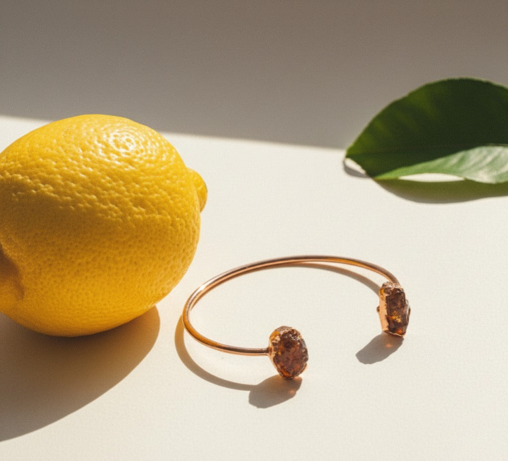 Citrine Open Bracelet