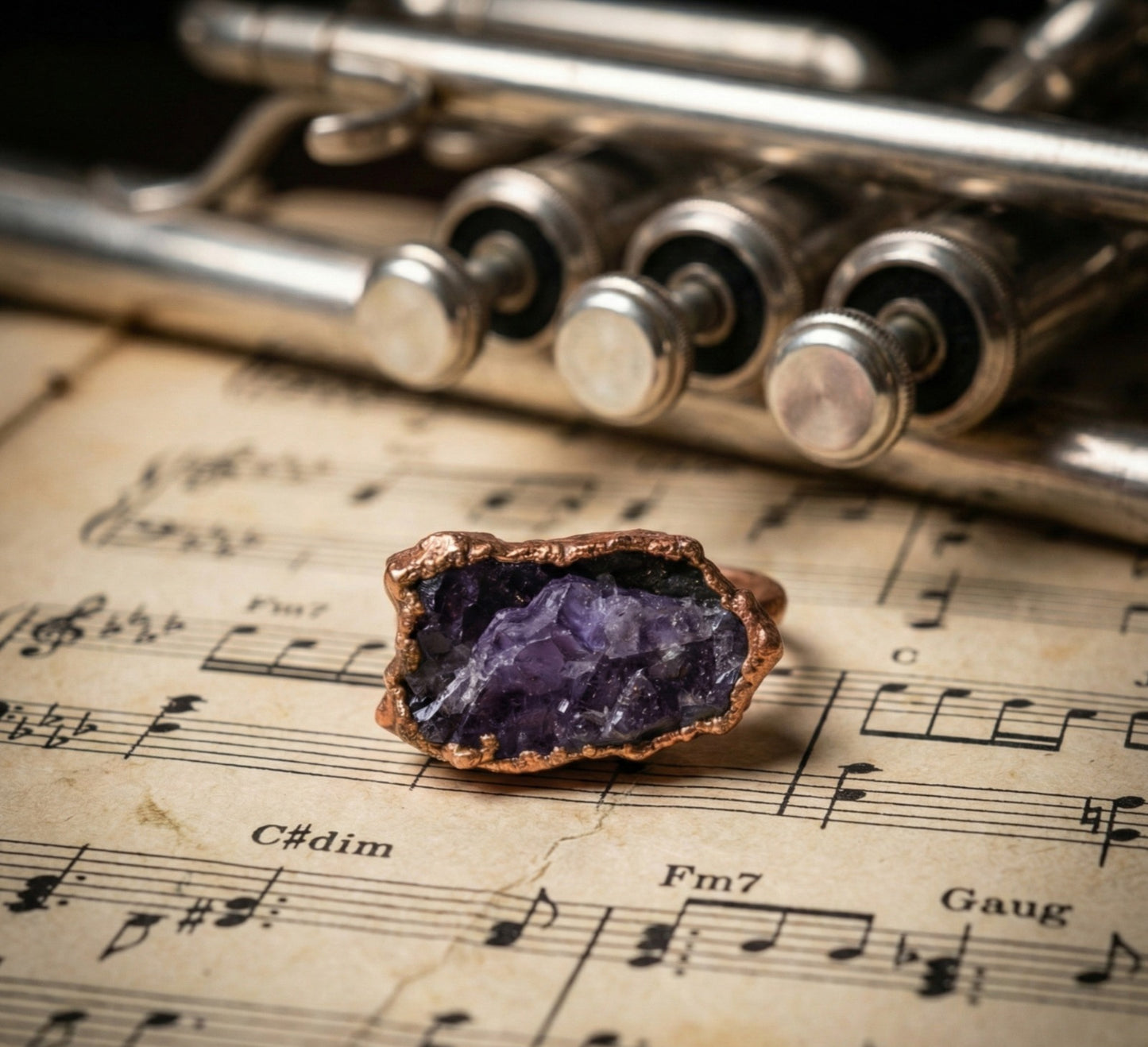 X Large Tanzanite Ring, Horizontal