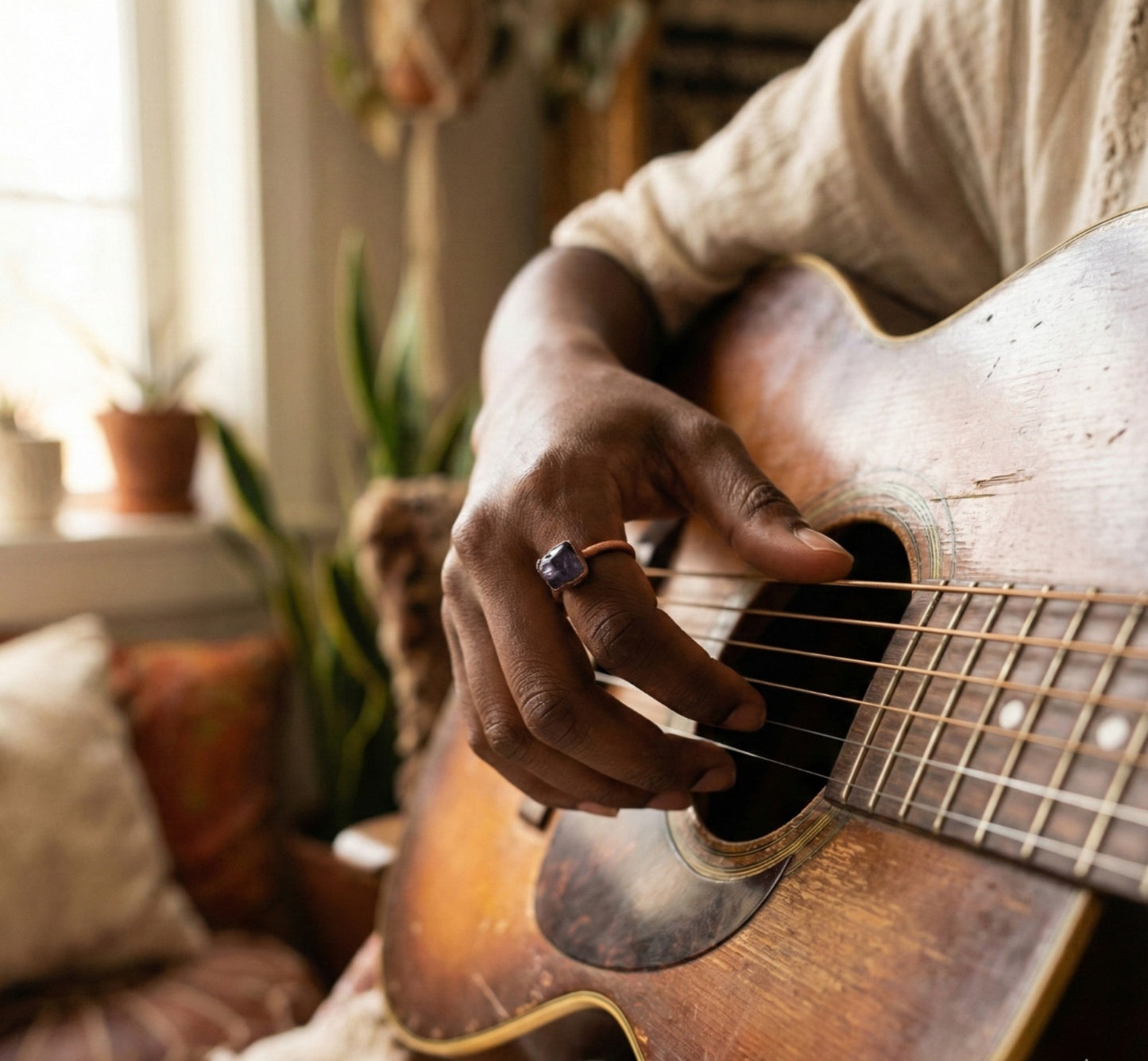 Large Tanzanite Solitaire Ring