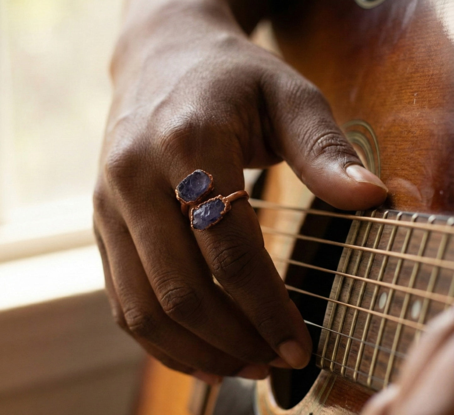 Large Open Tanzanite Ring